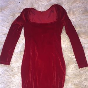 Red Velvet Party Dress